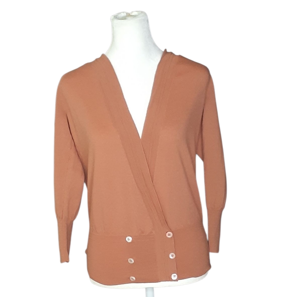 J. Crew Merino Wool Cardigan - Burnt Orange